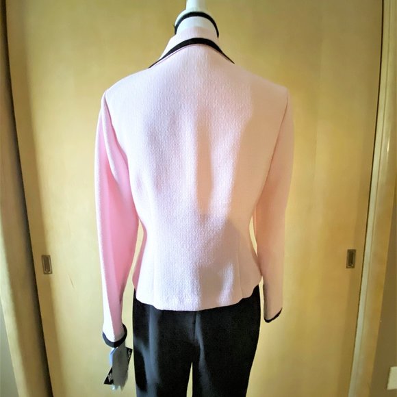 NWT Sz 10P K & Company Pink/Black Pantsuit Set - Picture 3 of 7
